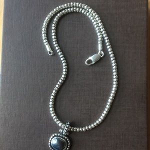 Silpada sterling silver necklace and charm